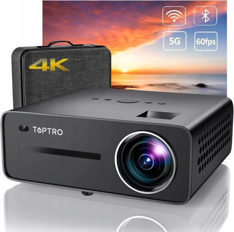 PROJEKTOR TOPTRO X5 WiFi Bluetooth 460 ANSI 1080P 15000:1 AIRPLAY MIRRACAST