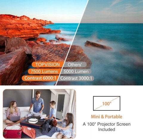 Projektor TOPVISION RD850 7500l Full HD