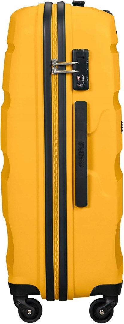 American Tourister Walizka twarda średnia żółta SPINNER 66/24 61 l