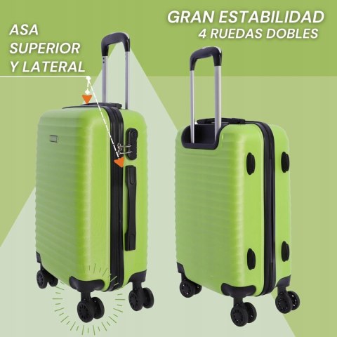 DON ALGODON Walizka twarda kabinowa 55x40x20 cm zielona