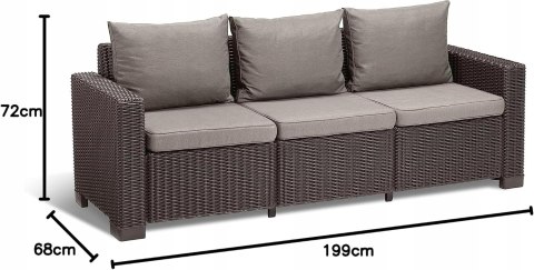 Ławka z oparciem Keter California tworzywo sztuczne 198 x 68 cm