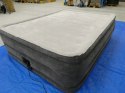 Materac dwuosobowy Intex 203 x 152 x 56 cm szary wbudowana pompka
