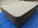 Materac dwuosobowy Intex 203 x 152 x 56 cm szary wbudowana pompka