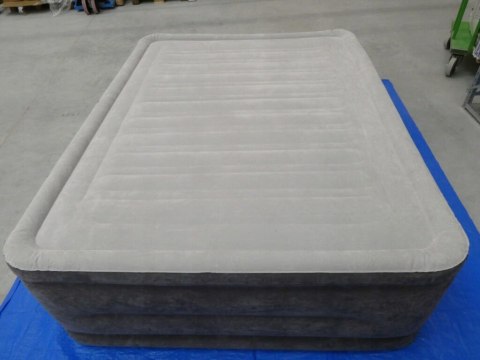Materac dwuosobowy Intex 203 x 152 x 56 cm szary wbudowana pompka