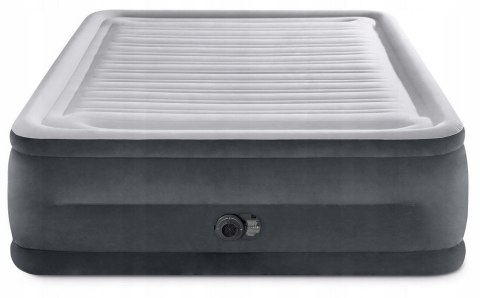 Materac dwuosobowy Intex 203 x 152 x 56 cm szary wbudowana pompka