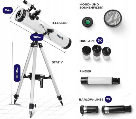 Teleskop dalekiego zasięgu YOCUS 76/700