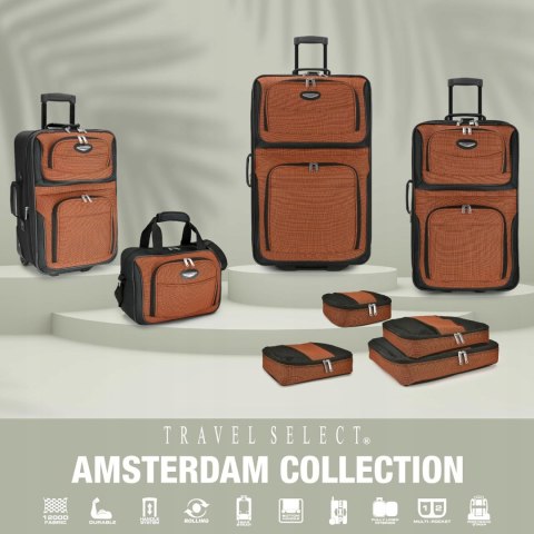 Travel Select Amsterdam zestaw walizek miękkich 8 części