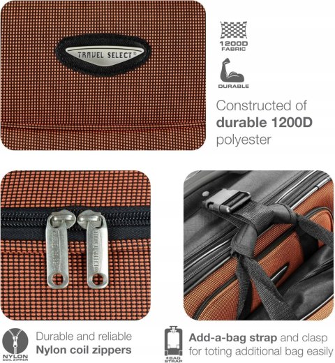 Travel Select Amsterdam zestaw walizek miękkich 8 części