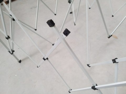 Vounot składany pawilon ogrodowy 3 x 3x 2,2m beż/biały