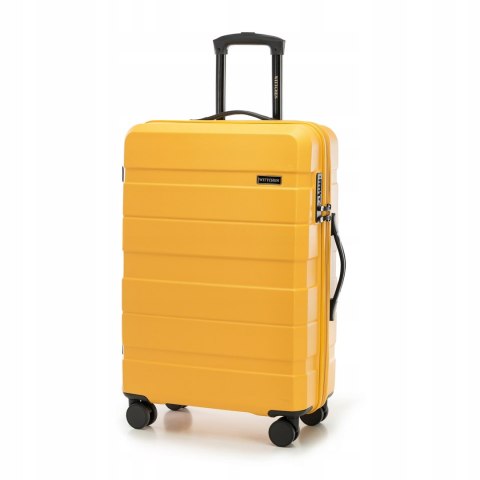 WITTCHEN walizka średnia z ABS-u żółta