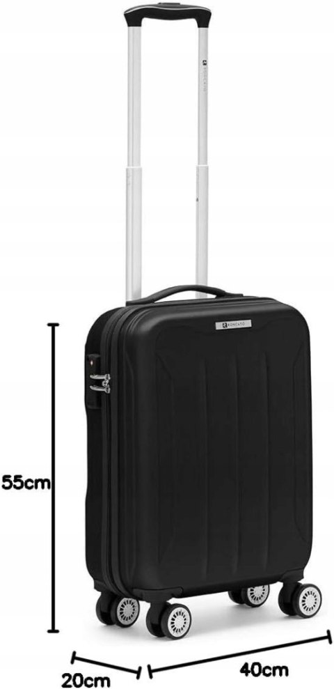 Walizka kabinowa Roncato FLIGHT Collection 55 cm czarna