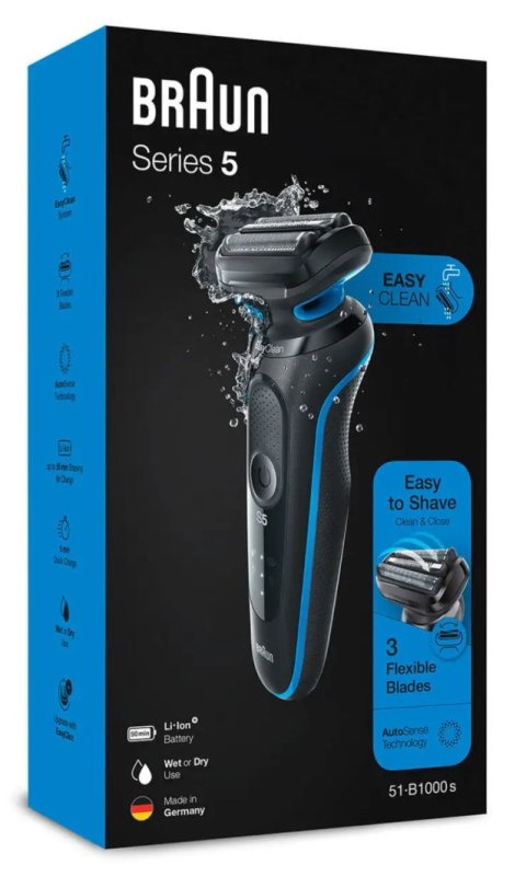 Golarka Braun series 5 51-B1000s Wet & Dry niebieska