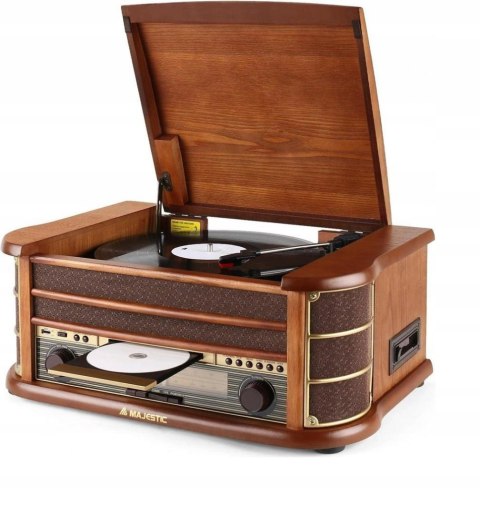 Gramofon Majestic TT34CD brązowy