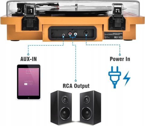 Gramofon Retro Viflykoo TT202-1