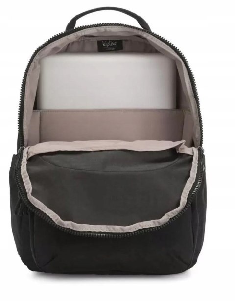 Kipling plecak miejski SEOUL czarny duży z kieszenią na laptopa