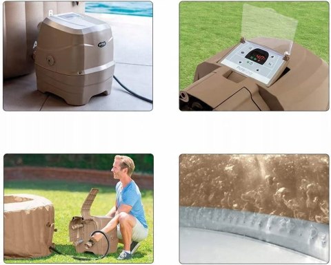 NIECKA JACUZZI Z HYDROMASAŻEM INTEX 196 X 71CM 28426ex SPA 4os