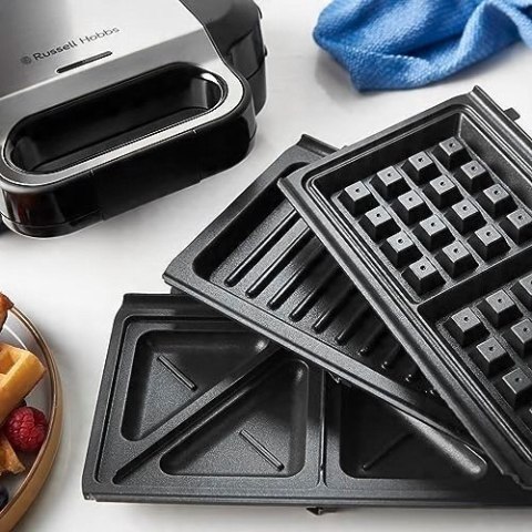 RUSSELL HOBBS Urządzenie 3w1 Opiekacz Gofrownica Grill Beztłuszczowy