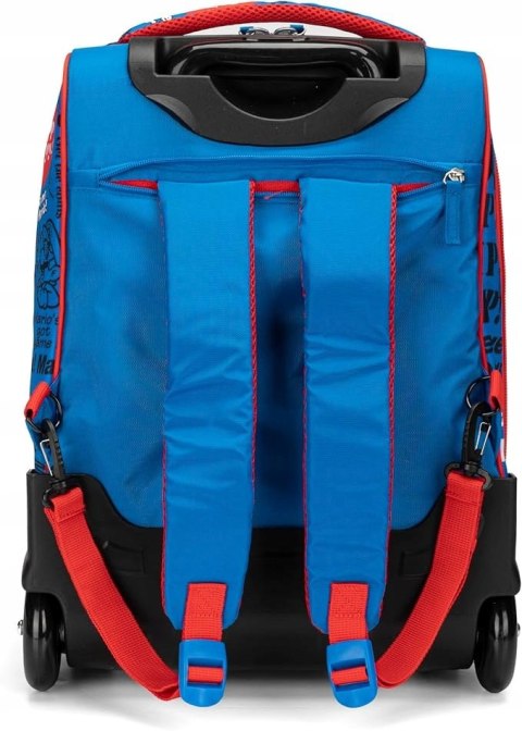 SUPERMARIO Plecak na kółkach z uchwytem i ukrytymi naramiennikami 36x23X47H
