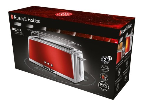 Toster Russell Hobbs Luna Long Slot Solar Red 23250-56 srebrny/szary 1400 W