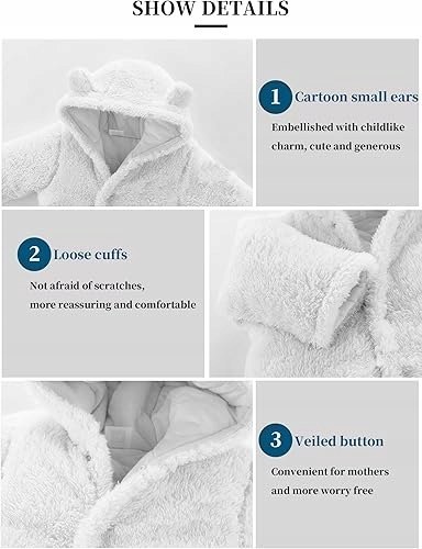 Voopptaw Ciepły dziecięcy kombinezon zimowy z polaru 0-12 miesięcy