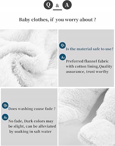 Voopptaw Ciepły dziecięcy kombinezon zimowy z polaru 0-12 miesięcy