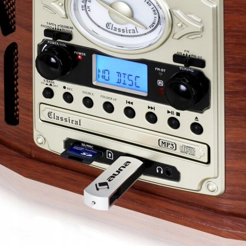 GRAMOFON AUNA 10007044 CD USB FM WOOD OKAZJA! GRAMOFON AUNA 10007044 CD USB FM WOOD OKAZJA!