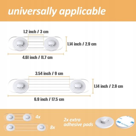 11 sztuk przezroczystych zabezpieczeń przed dziećmi do szafy i szuflad