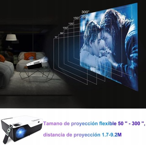 Mini projektor Gobran H3 Full HD WIFI 6500 lumenów