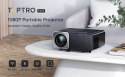 Projektor TOPTRO TR22 CZARNY 1080P 4K FULL HD KOREKCJA WIFI 5G BLUETOOTH