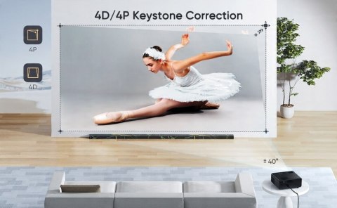 Projektor TOPTRO TR22 CZARNY 1080P 4K FULL HD KOREKCJA WIFI 5G BLUETOOTH