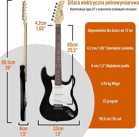 3rd Avenue XF203ABKPK Gitara elektryczna pełnowymiarowa 4/4