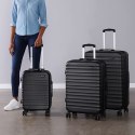 Amazon Basics Twarde walizki czarna, zestaw 3 sztuk (55 cm, 68 cm, 78 cm)