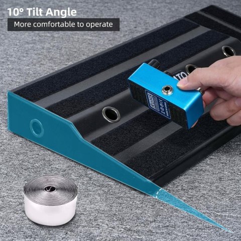 LEKATO Deska do pedałów gitarowych, 20 x 25 x 6 cm, duża pojemność