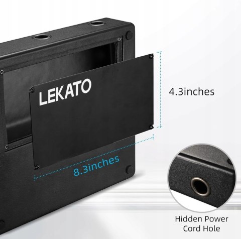 LEKATO Deska do pedałów gitarowych, 20 x 25 x 6 cm, duża pojemność