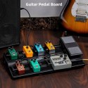LEKATO Deska do pedałów gitarowych, 20 x 25 x 6 cm, duża pojemność