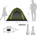 Namiot wodoodporny Lumaland Pop Up 3-osobowy zielony