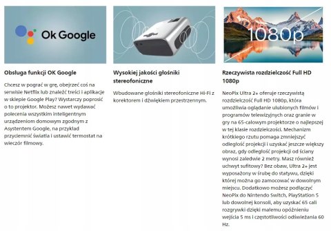 Philips NeoPix Ultra 2+ NPX645/INT ANDROID TV FULL HD WIFI WYPRZEDAŻ!