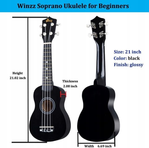 Ukulele sopranowe Winzz by Aileen