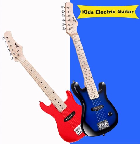 Gitara Elektryczna Dla Dzieci Winzz EGM100-LBR 1/4 Blueburst Mini