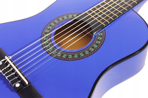 Gitara akustyczna Music Alley M-52 rozmiar 1/2 niebieska zestaw pokrowiec