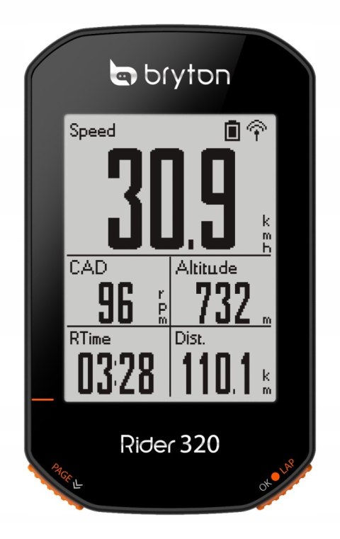 Licznik rowerowy bezprzewodowy BRYTON RIDER 320T CAD+HRM