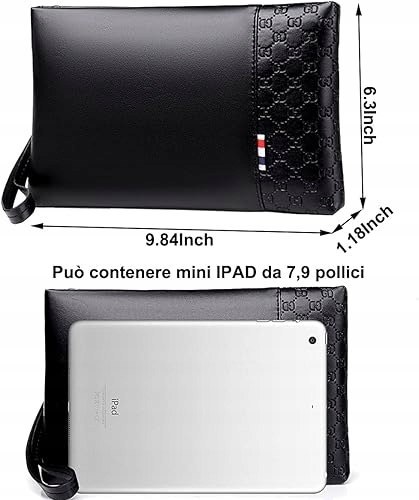 A-QMZL Kopertówka Męska elegancka torebka ze skóry PU