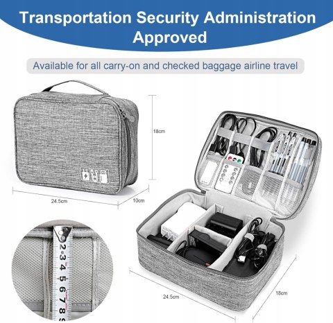 AiQInu Uniwersalna torba na kable 2-warstwowa wodoszczelna regulowana