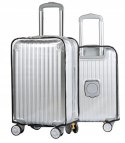 Aomiduo 2 sztuki przezroczystych pokrowców na walizkę z PCW 80 cm 30"