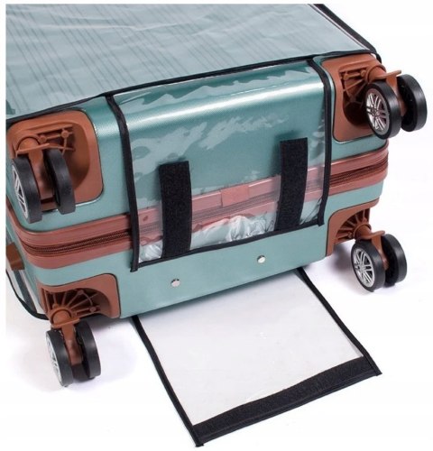 Aomiduo 2 sztuki przezroczystych pokrowców na walizkę z PCW 80 cm 30"