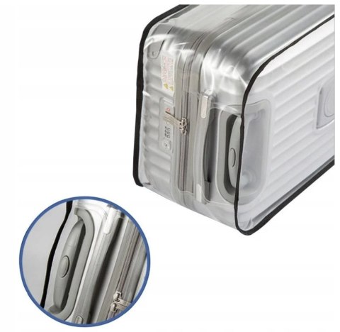 Aomiduo 2 sztuki przezroczystych pokrowców na walizkę z PCW 80 cm 30"