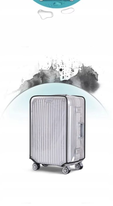 Aomiduo 2 sztuki przezroczystych pokrowców na walizkę z PCW 80 cm 30"