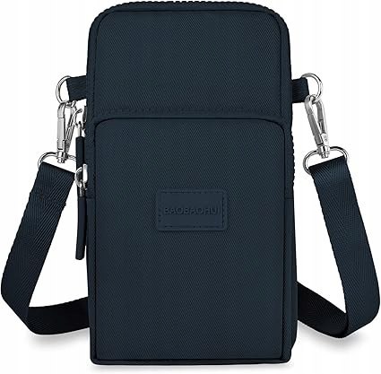 Aucuu Crossbody Mała Damska Torba Na Telefon Komórkowy 7" czarna