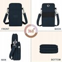 Aucuu Crossbody Mała Damska Torba Na Telefon Komórkowy 7" czarna