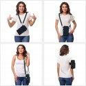 Aucuu Crossbody Mała Damska Torba Na Telefon Komórkowy 7" czarna